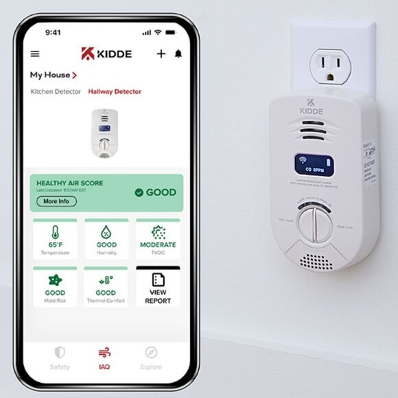 Kidde WiFi Carbon Monoxide‎ Alarm & Indoor Air Quality Monitor & Battery Backup - Picture 2 of 16